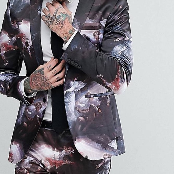 ASOS Other - NEW YEARS SALE! Skinny Suit in Angel Print Sateen